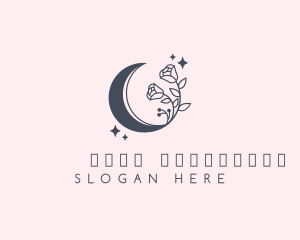 Fancy Moon Flower  Logo