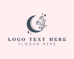 Fancy Moon Flower  Logo