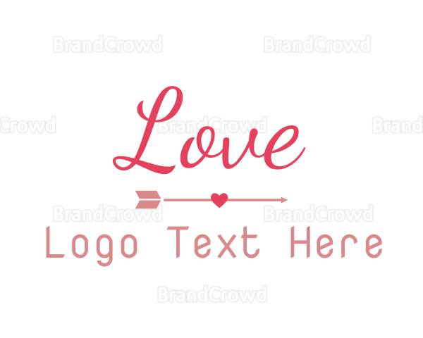 Love Wedding Wordmark Logo