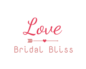 Bride - Love Wedding Wordmark logo design