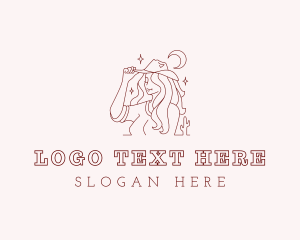 Rodeo - Cowgirl Woman Ranch logo design