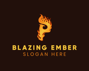 Fiery - Blazing Phoenix Letter P logo design