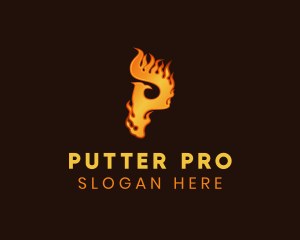 Blazing Phoenix Letter P logo design