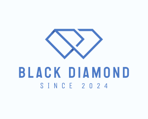 Blue Diamond Outline  logo design