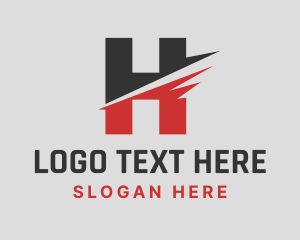 Moving - Fast Logistics Letter H logo design