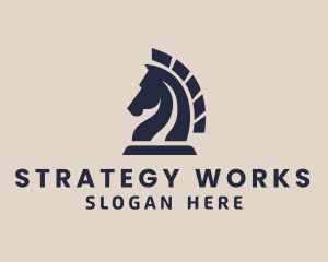 Strategist Horse Game  logo design