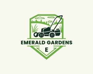 Grass Cutting Lawn Mower  logo design