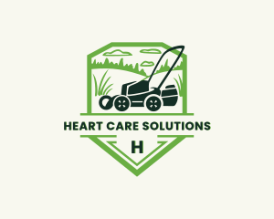 Grass Cutting Lawn Mower  logo design