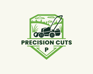 Grass Cutting Lawn Mower  logo design