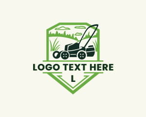 Yard - Grass Cutting Lawn Mower logo design