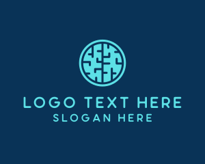 Study - Tech Brain Circle logo design