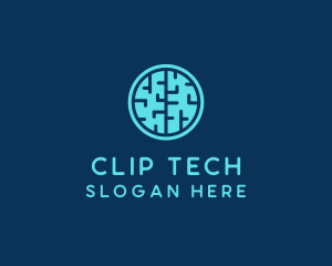 Tech Brain Circle logo design