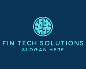 Tech Brain Circle logo design