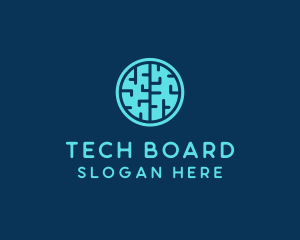 Tech Brain Circle logo design