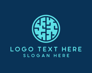 Study - Tech Brain Circle logo design