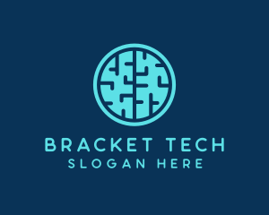 Tech Brain Circle logo design