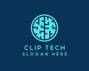 Tech Brain Circle logo design