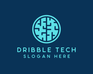 Tech Brain Circle logo design