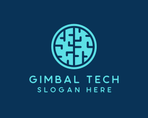 Tech Brain Circle logo design