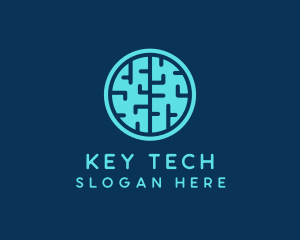 Tech Brain Circle logo design