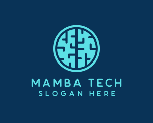 Tech Brain Circle logo design