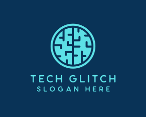 Tech Brain Circle logo design