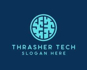 Tech Brain Circle logo design