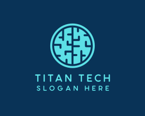 Tech Brain Circle logo design