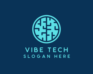 Tech Brain Circle logo design