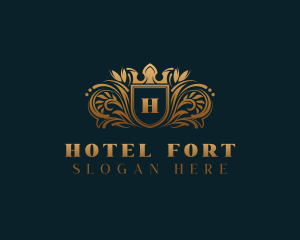 Stylish Crown Hotel logo design