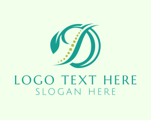 Massage - Natural Physiotherapy Letter D logo design