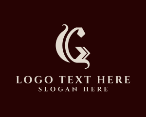 Letter G - Artist Studio Calligraphy logo design