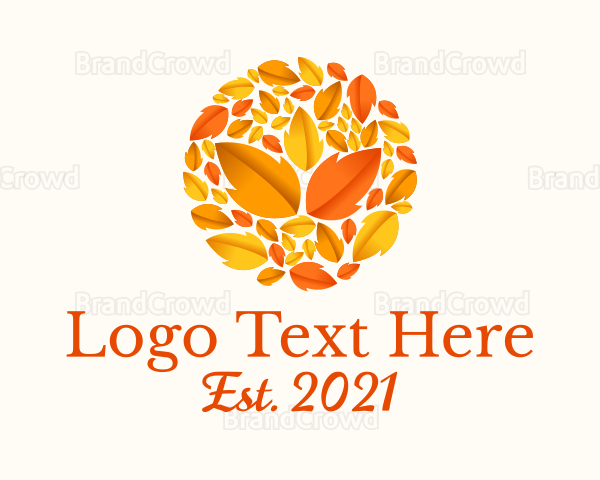 Autumn Leaves Pattern Logo