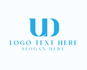 Letter He - Simple Generic Business Letter UD logo design
