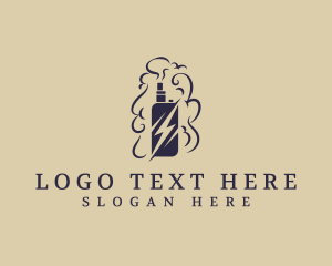 Shisha - Smoking Lightning Vape logo design