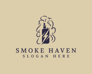 Smoke - Smoking Lightning Vape logo design