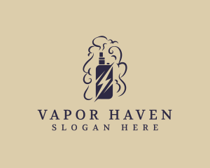 Vape - Smoking Lightning Vape logo design