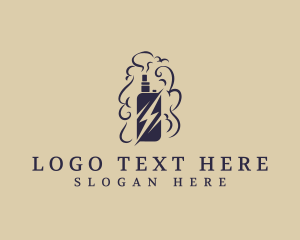 Nicotine - Smoking Lightning Vape logo design