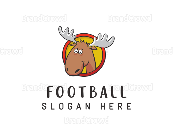 Moose Antler Cartoon Logo