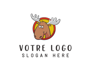 Moose Antler Cartoon Logo