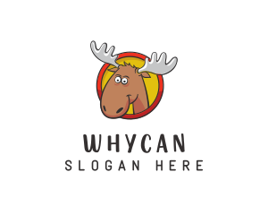 Moose Antler Cartoon Logo