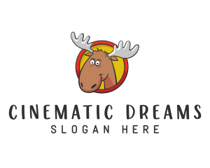 Moose Antler Cartoon logo design