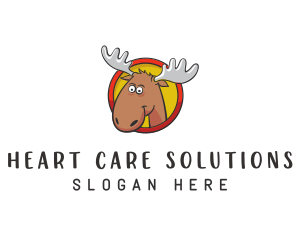 Moose Antler Cartoon logo design