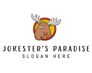 Moose Antler Cartoon logo design