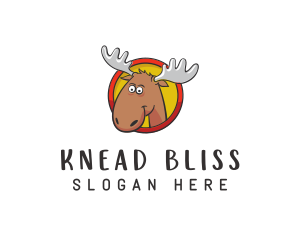 Moose Antler Cartoon logo design