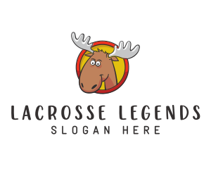 Moose Antler Cartoon logo design