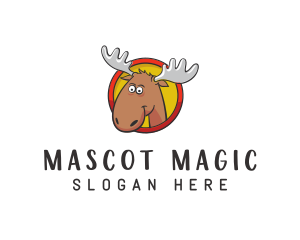 Moose Antler Cartoon logo design