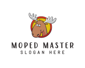 Moose Antler Cartoon logo design