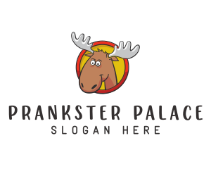 Moose Antler Cartoon logo design