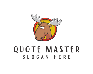 Moose Antler Cartoon logo design